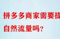 拼多多商家需要提升自然流量嗎？