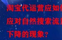 淘寶代運營應如何應對自然搜索流量下降的現象？