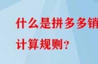 什么是拼多多銷量計算規則？