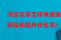 淘寶賣(mài)家怎樣快速推廣新品和提升轉(zhuǎn)化率？
