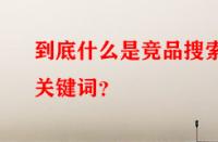 到底什么是競(jìng)品搜索關(guān)鍵詞？